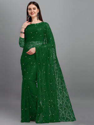 Fashion Nexa Printed Bollywood Brasso Saree(Green)