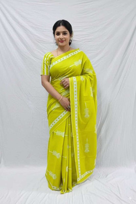CRAFTWELL Self Design Handloom Pure Cotton Saree(Multicolor)