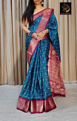 Classy Foriever Printed Bollywood Silk Blend Saree(Multicolor)