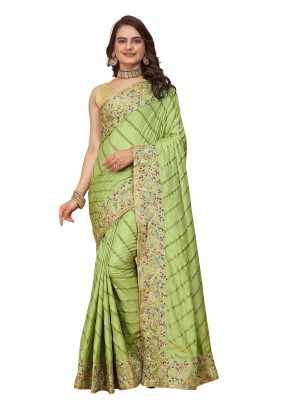 Daksh Fashion Self Design Bollywood Art Silk Saree(Green)