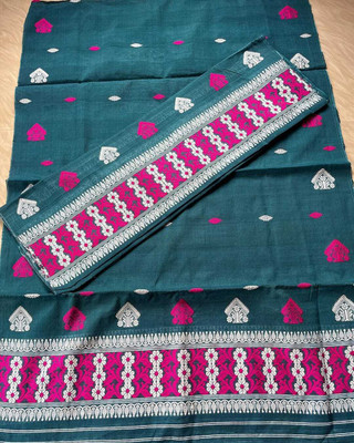 Sheden Lopez Creation Woven Mekhela Chador Pure Cotton Saree(Multicolor)
