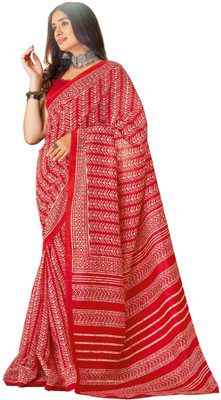 Akhilam Embroidered Mysore Art Silk Saree(Red)
