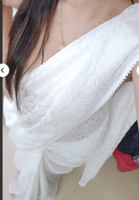 NORAFLEXx Dyed Bollywood Net Saree(White)
