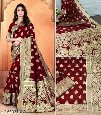 MAULIK SILK MILL Woven, Checkered Kanjivaram Cotton Linen, Cotton Silk Saree(Multicolor)