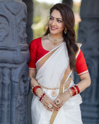 SUDIPTA Solid/Plain Chanderi Chanderi Saree(White)