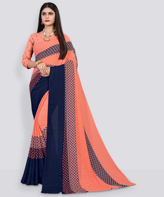 Kanooda Prints Printed Bollywood Georgette Saree(Pink)