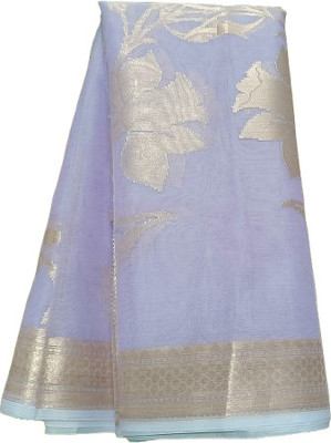 Kashi Silk Woven, Self Design Banarasi Organza Saree(Gold)