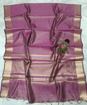 Akram Textiles Hub Woven Banarasi Tissue, Art Silk Saree(Pink)