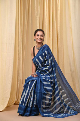 CRAFTWELL Self Design Handloom Pure Cotton Saree(Multicolor)