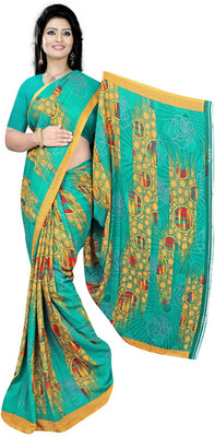 nirmal creation Printed Daily Wear Georgette Saree(Multicolor)