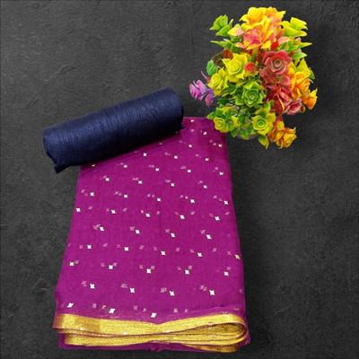 Aardiva Printed Daily Wear Chiffon Saree(Magenta)