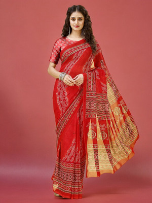 Divastri Printed Daily Wear Georgette Saree(Multicolor)