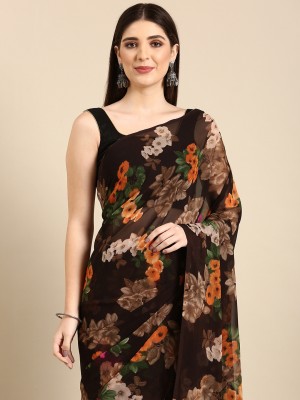 Aishwarya Printed Bollywood Georgette Saree(Black)