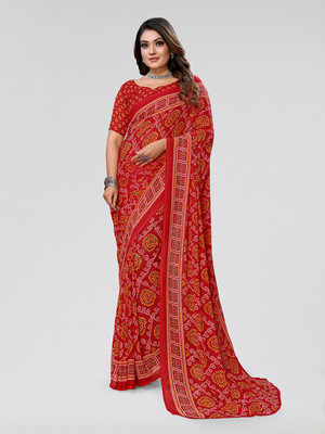 Moda Rapido Paisley Daily Wear Georgette Saree(Red)