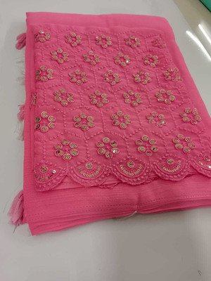 HouseOfCommon Solid/Plain Murshidabad Art Silk Saree(Pink)