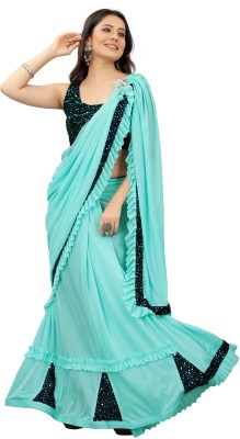 Julee Embroidered Bollywood Lycra Blend Saree(Multicolor)