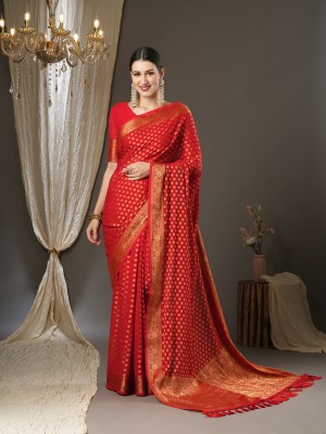 Divastri Woven Kanjivaram Georgette Saree(Red)