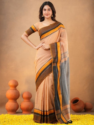 DURGA SAREE MALL Self Design Handloom Pure Cotton Saree(Multicolor)