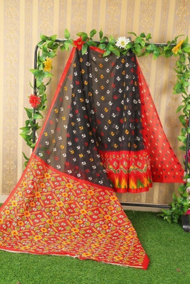 Saadhvi Digital Print Bollywood Lycra Blend Saree(Black)