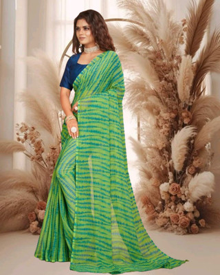 Jayu Printed Bollywood Georgette Saree(Green)
