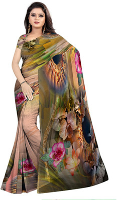 SCFO Digital Print Daily Wear Polyester Saree(Multicolor)