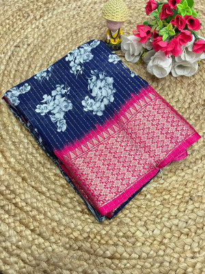 Classy Foriever Woven Bollywood Silk Blend Saree(Multicolor)