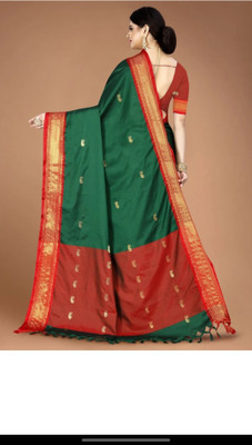 Mortal Textile Animal Print Assam Silk Cotton Silk Saree(Maroon)