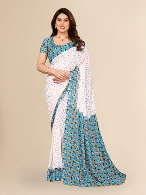 Moda Rapido Graphic Print Daily Wear Georgette Saree(Multicolor)