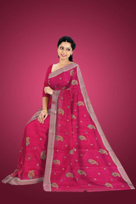S Kart Printed Daily Wear Chiffon Saree(Pink)