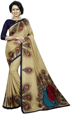 jaiMatadi Self Design Bollywood Cotton Silk Saree(Multicolor)
