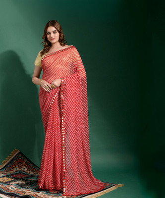 Sareemall Embellished Bollywood Chiffon Saree(Red)