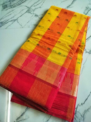 Raktim taant saree Printed Tant Pure Cotton Saree(Multicolor)