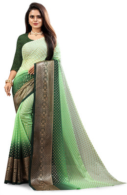 NAKSHCRETION Printed Bollywood Georgette Saree(Multicolor)