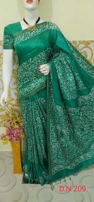 Sandeep Silk Printed Bhagalpuri Art Silk Saree(Multicolor)