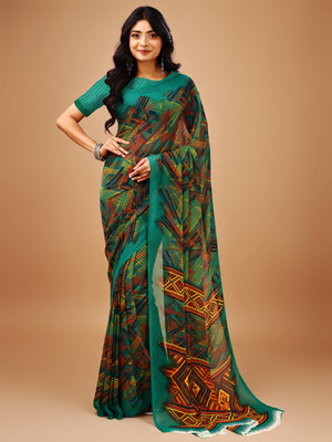 Leelavati Printed Daily Wear Chiffon Saree(Multicolor)