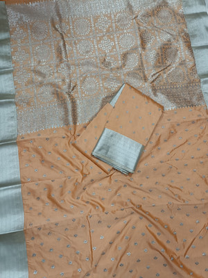 Arzoo kala textiles Temple Border, Woven Sambalpuri Silk Blend Saree(Yellow)