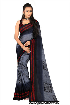Leelavati Printed Daily Wear Georgette Saree(Grey)