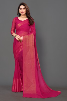 SARETRA MALL Embellished Bollywood Chiffon Saree(Pink)