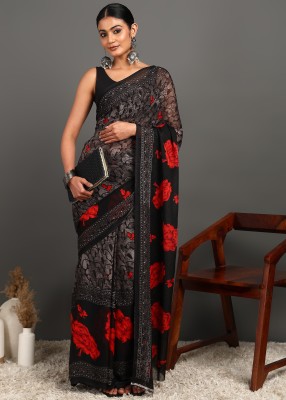 Leelavati Printed Daily Wear Georgette Saree(Multicolor)