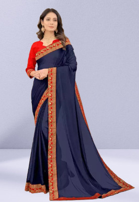 B K CREATION Self Design Daily Wear Art Silk Saree(Light Blue)
