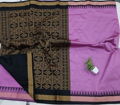 Aadrika Temple Border Sambalpuri Art Silk Saree(Magenta)