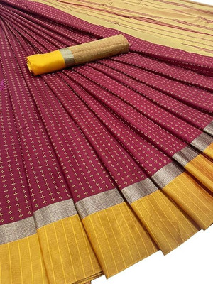 MAANVIT Woven Kanjivaram Pure Silk, Art Silk Saree(Maroon)