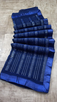 KV Fashion Printed Bollywood Georgette Saree(Dark Blue)