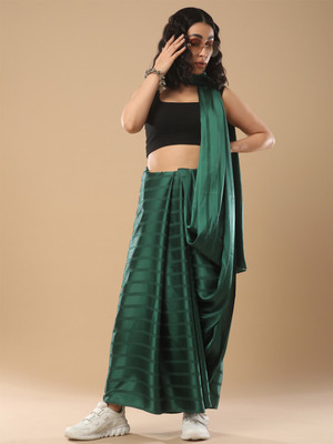 Divastri Printed Bollywood Georgette Saree(Green)