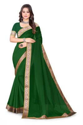 Kasumbo Tex Self Design Bollywood Georgette Saree(Green)