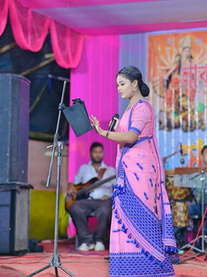 Sheden Lopez Creation Woven Mekhela Chador Cotton Silk Saree(Pink)