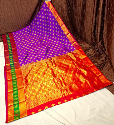 Spewim Woven Kanjivaram Art Silk Saree(Purple)