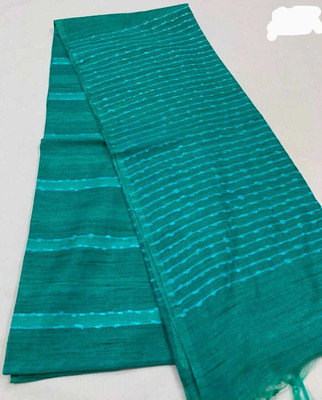 govind handloom Self Design Bollywood Silk Blend Saree(Light Blue)