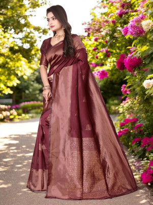 RUPSHIKA Woven Banarasi Jacquard Saree(Multicolor)