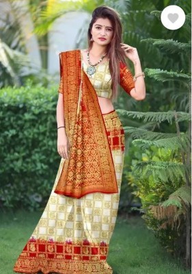 PANKHUDI FASHION Woven Banarasi Art Silk Saree(Multicolor)